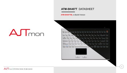 ATM-SK407T Health backlit Keyboard with TouchPad