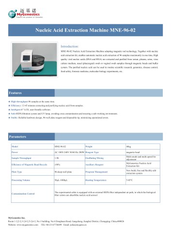 Nucleic Acid Extraction Machine MNE-96-02