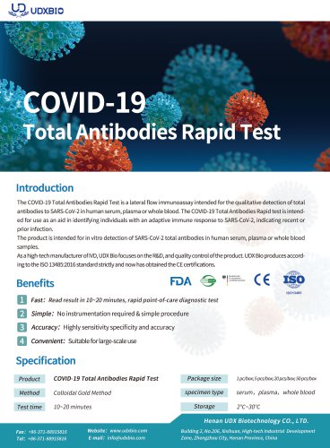 COVID-19 Total Antibodies Rapid Test