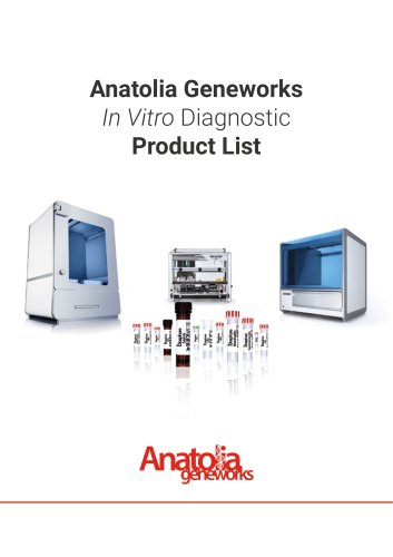 Anatolia Geneworks In Vitro Diagnostic Product List
