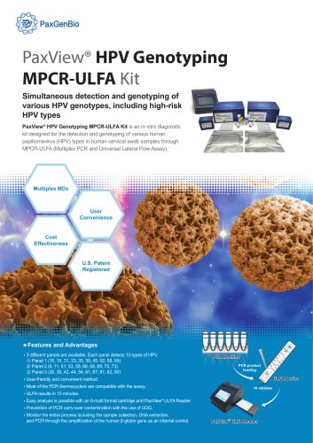 PaxView&reg; HPV Genotyping  MPCR-ULFA Kit