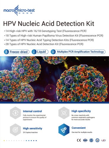 HWTS-CC007A-14 High-Risk HPV with 16-18 Genotyping Test Kit（Fluorescence PCR）