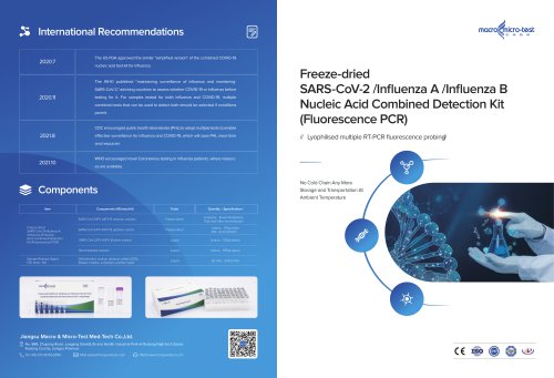 SARS-CoV-2&Flu AB RT-qPCR test Kit（Lyophilised individual)