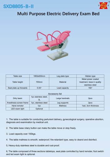 Suxin SXD8805-B-II Delivery Eaxm table