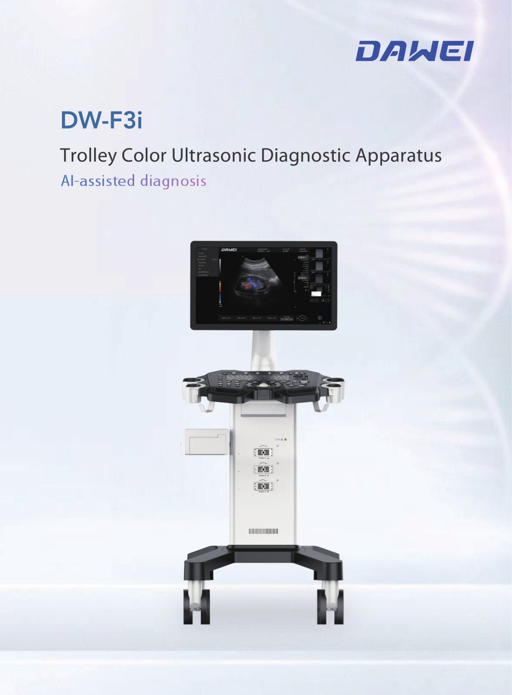 DW-F3i Trolley Color Ultrasonic Apparatus (AI-assisted diagnosis) - Dawei Medical