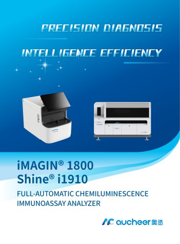 leaflet for CLIA analyzer  iMAGIN 1800 and Shine i1910