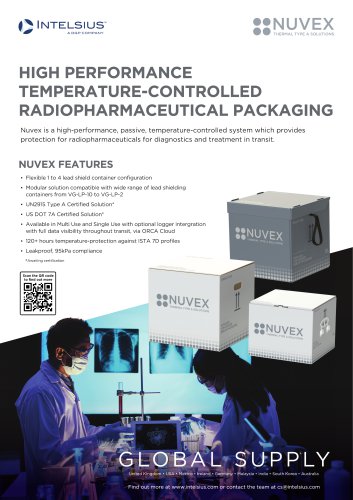 HIGH PERFORMANCE TEMPERATURE-CONTROLLED RADIOPHARMACEUTICAL PACKAGING