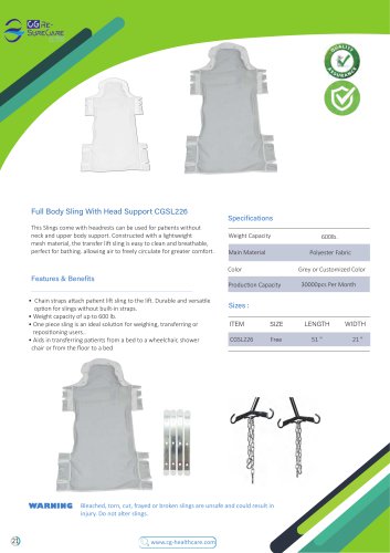 Full Body Sling with Head Support CGSL226