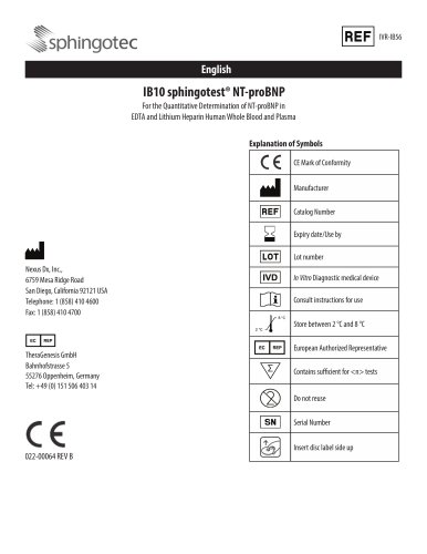 IB10 sphingotest® NT-proBNP