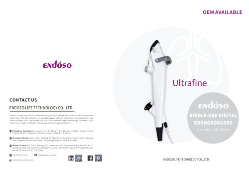 Wide-angle video bronchoscope BC series OEM