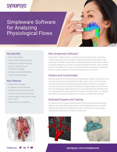 Simpleware Software for Analyzing Physiological Flows