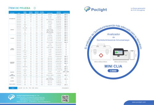 Analizador POCT CLIA C5000 Dry Micro y kits de prueba