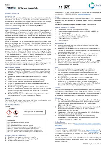 CSF SST Instructions For Use