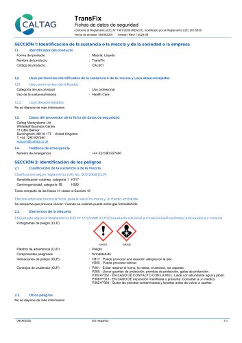 TransFix Fichas de datos de seguridad 