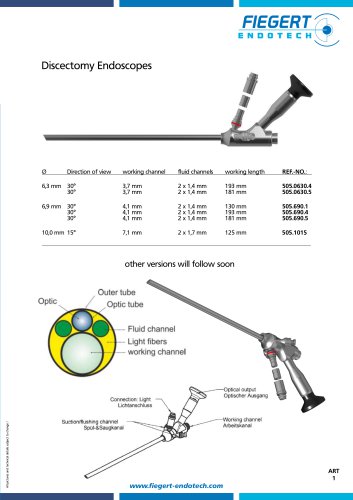 Spine Endoscopes - Fiegert Endotech