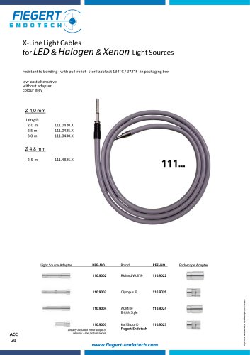 X-Line light source cables