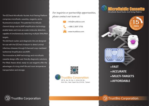EZCheck Cassette Microfluidic Based Nucleic Acid Testing Platform