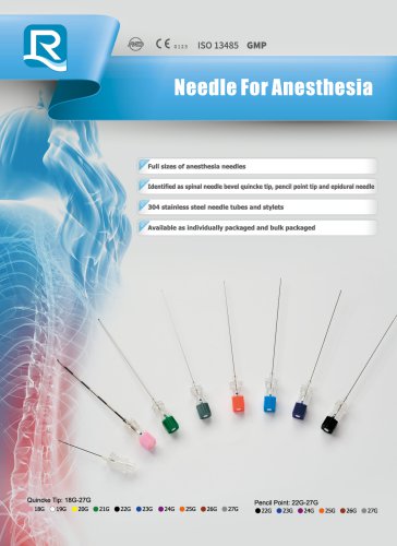 Disposable anesthesia needle