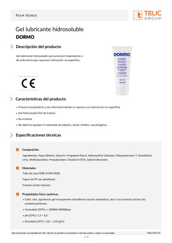 Gel lubricante hidrosoluble