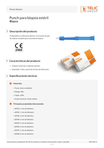 Punches para biopsia Blayco