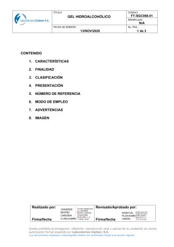 GEL HIDROALCOHÔLICO