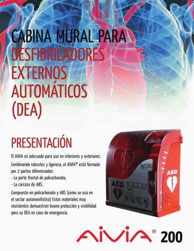 CABINA MURAL PARA DESFIBRILADORES EXTERNOS AUTOMÁTICOS (DEA)