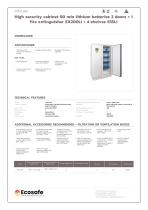 High security cabinet 90 min lithium batteries 2 doors + 1 fire extinguisher EX200LI + 4 shelves E35LI