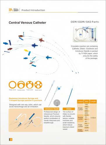 Central Venous Catheter 4Fr-8cm,7Fr-20cm