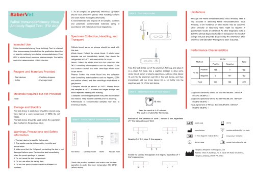 Feline Immunodeficiency Virus Antibody Rapid Test（FIV Ab）