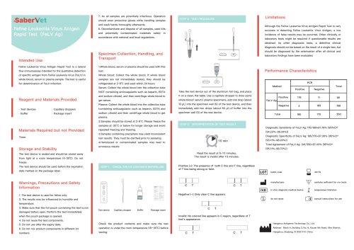 Rapid feline leukemia test Sabervet FeLV Ag