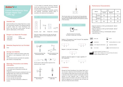 Rapid infectious disease test SaberVet CPIV Ag