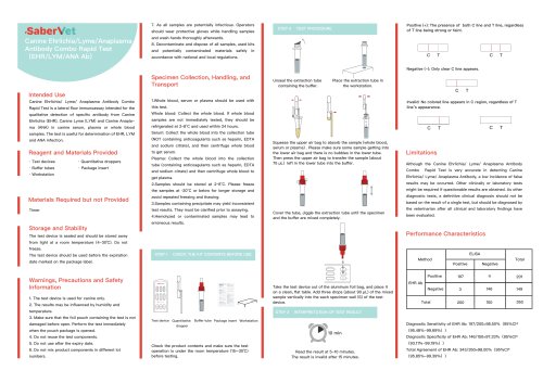 Rapid infectious disease test SaberVet EHR/LYM/ANA Ab