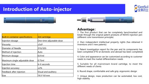 GenSci auto-injector