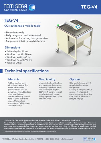 TEG v4: Rodents Mobile Euthanasia Table