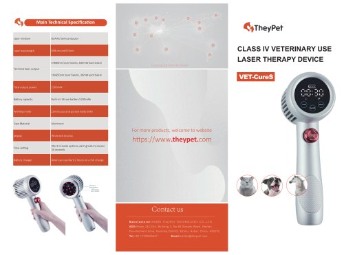 Catalog-Class 4 laser therapy device