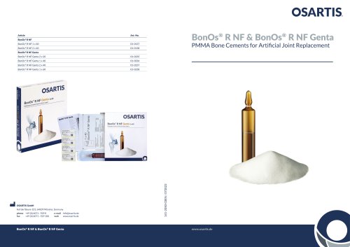 BonOs® R NF & BonOs® R NF Genta