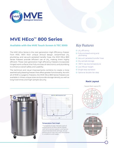 MVE HEco 800 Series Spec Sheet