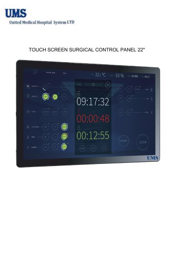 TOUCH SCREEN SURGICAL CONTROL PANEL 22