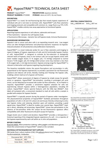 HypoxiTRAK™ TECHNICAL DATA SHEET