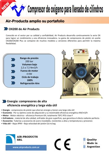 Compresor booster modelo OX200