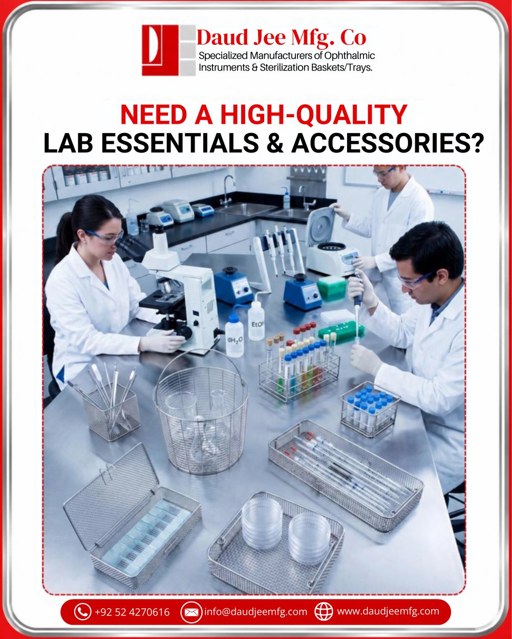 Premium Medical-Grade Sterilization Baskets & Lab Equipment - DAUD JEE MFG. CO