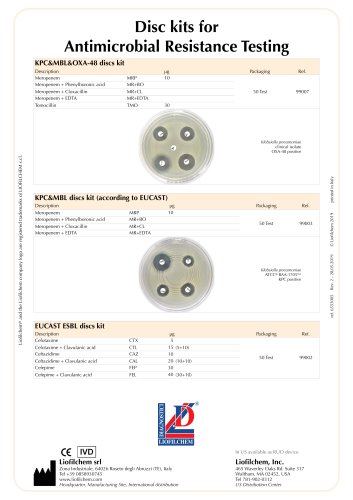 Disc kits for Antimicrobial Resistance Testing