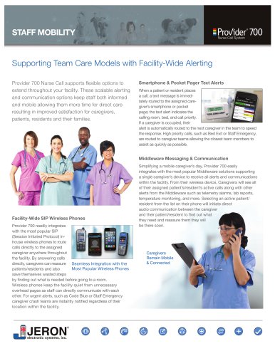 STAFF MOBILITY Support Team Care Models with Facility-Wide Alerting