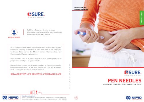 4SURE Pen Needles Brochure