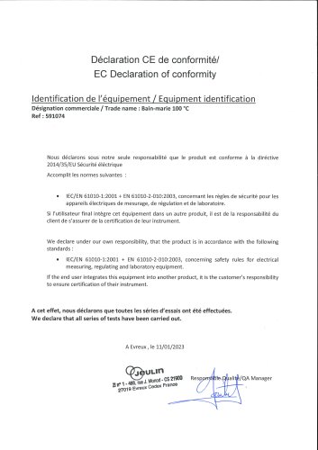 EC Declaration of conformity