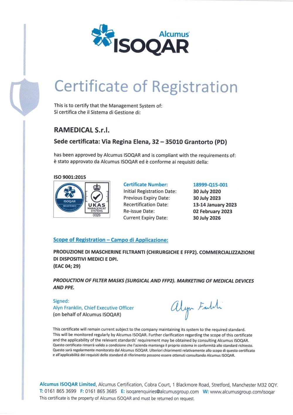 CERTIFICATO_ISO9001_AGG - Ramedical