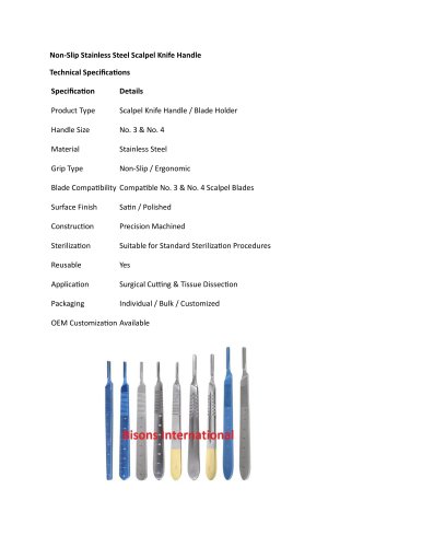 Metal handle scalpel handle BI-001551