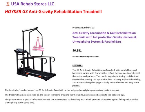 G3 Anti gravity treadmill