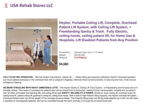Portable Cealing Hoist Lift
