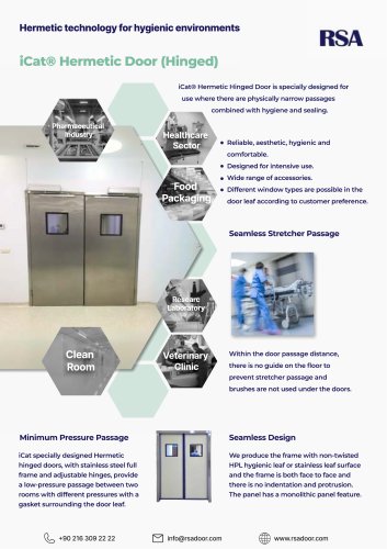 iCat&reg; Hermetic Door (Hinged)